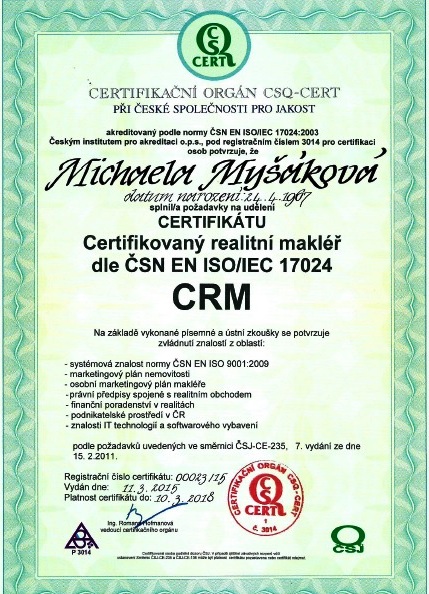 Certifikace ISO 2015